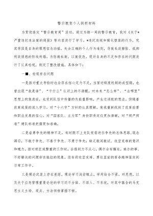 警示教育个人剖析材料.docx