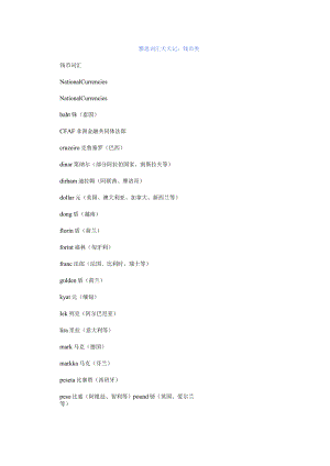 雅思词汇天天记钱币类.docx