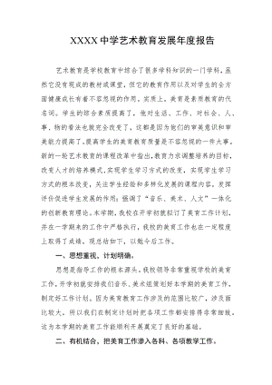 中学艺术教育发展年度报告.docx