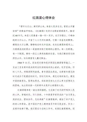 走进红旗渠心得体会三篇.docx