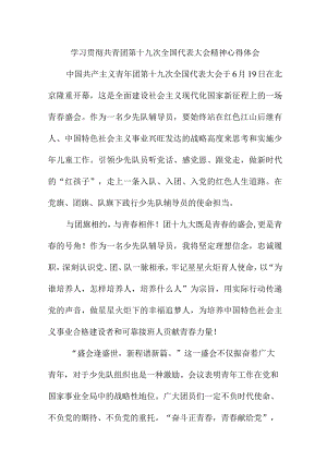 共青团干部学习贯彻共青团第十九次全国代表大会精神个人心得体会 （8份）.docx