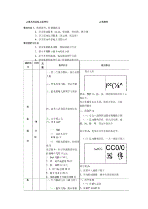 少儿篮球课次熟悉球性控制球练习教案.docx