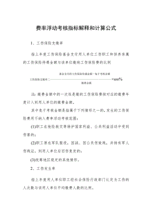 费率浮动考核指标解释和计算公式.docx