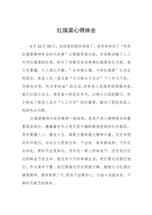 红旗渠精神主题教育培训班心得体会八篇.docx