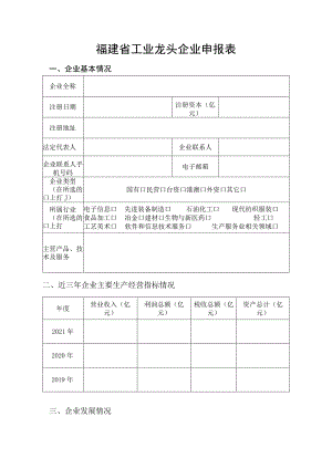 福建省工业龙头企业申报表.docx
