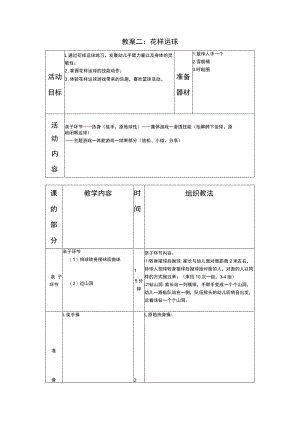 少儿篮球中级班花样运球教案.docx