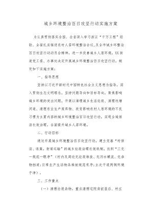 城乡环境整治百日攻坚行动实施方案.docx