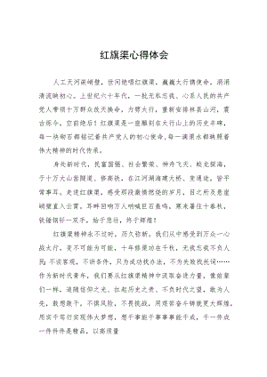 2023红旗渠精神心得体会八篇.docx