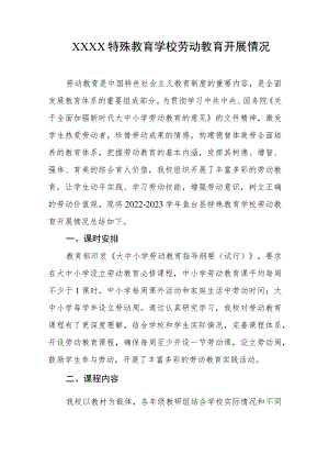 特殊教育学校劳动教育开展情况.docx