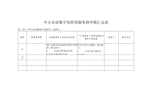 中小企业数字化转型服务商申报汇总表.docx