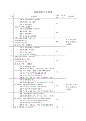 采购设备清单及技术参数.docx