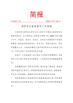 消防安全督查督导工作简报.docx