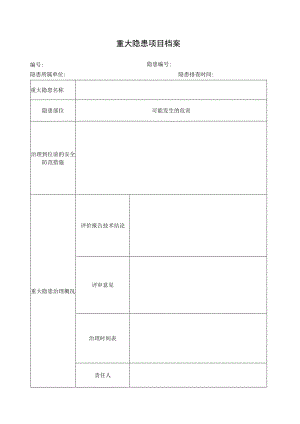 重大隐患项目档案.docx