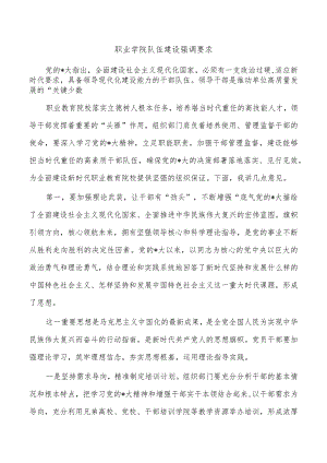 职业学院队伍建设强调要求.docx