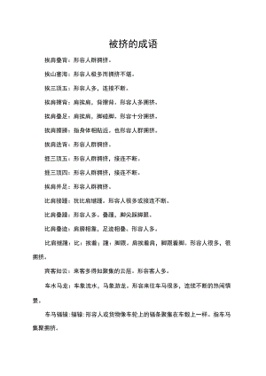被挤的成语.docx