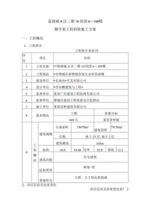 外架拆除工程文档范本.docx