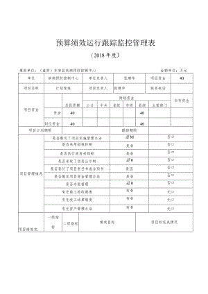 预算绩效运行跟踪监控管理表.docx