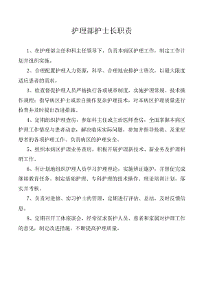护理部护士长职责.docx