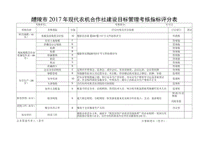 醴陵市2017年现代农机合作社建设目标管理考核指标评分表.docx