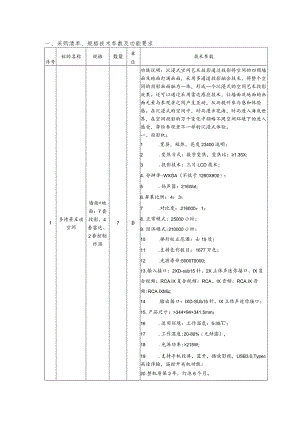采购清单、规格技术参数及功能要求.docx