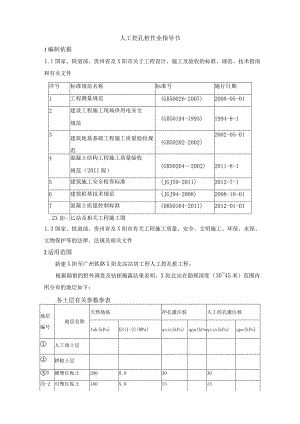 人工挖孔桩作业指导书.docx
