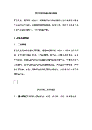 罗茨风机原理和操作规程全.docx