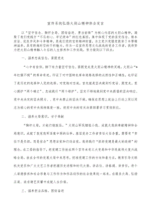 宣传系统弘扬大别山精神体会发言.docx