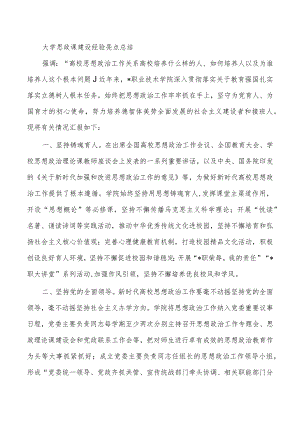 大学思政课建设经验亮点总结.docx