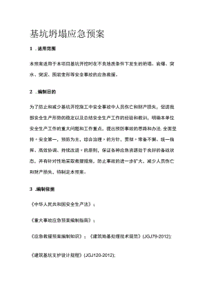 基坑坍塌应急预案全.docx