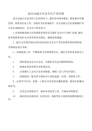 综合办副主任安全生产责任制.docx