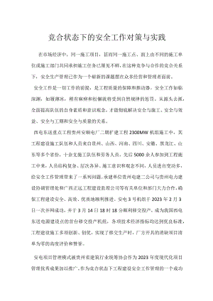 竞合状态下的安全工作对策与实践模板范本.docx