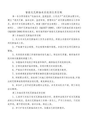 智能化瓦斯抽采系统岗位责任制.docx