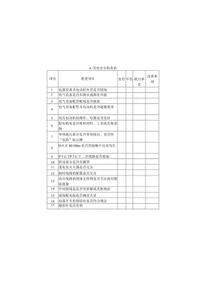 用电安全检查表样本.docx