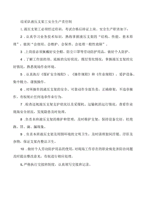 综采队液压支架工安全生产责任制.docx