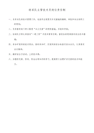 综采队主管技术员岗位责任制.docx
