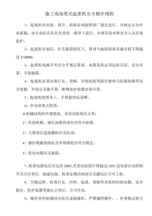 施工现场塔式起重机安全操作规程.docx