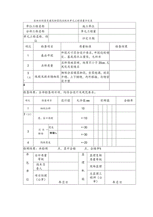 农田水利渠系建筑物浆砌石跌水单元工程质量评定表.docx