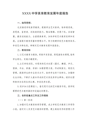 中学美育教育发展年度报告.docx