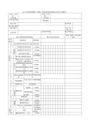 电力工程建设钢构件（钢梁）组装检验批质量验收记录表.docx