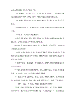 农田水利工程安全监理的具体工作.docx