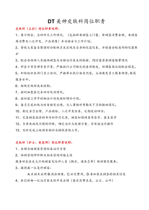 医美皮肤美容岗位职责说明.docx