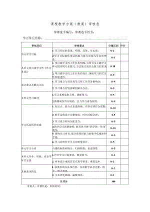 课程教学方案教案审核表.docx
