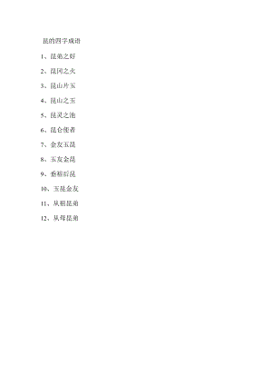 昆的四字成语.docx