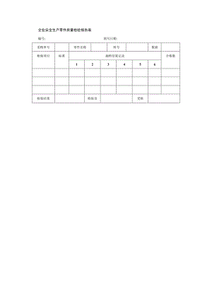 企业安全生产零件质量检验报告表.docx