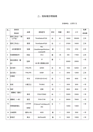 二、投标报价明细表.docx