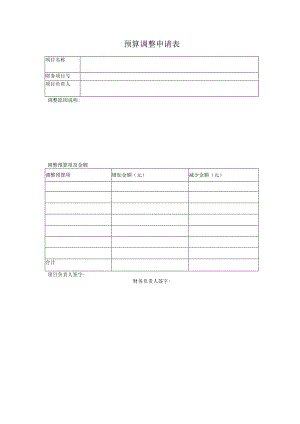 预算调整申请表.docx