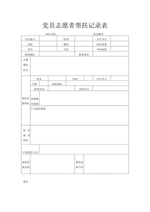 党员志愿者帮扶记录表.docx