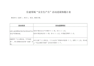 住建领域“安全生产月”活动进展情况统计表.docx