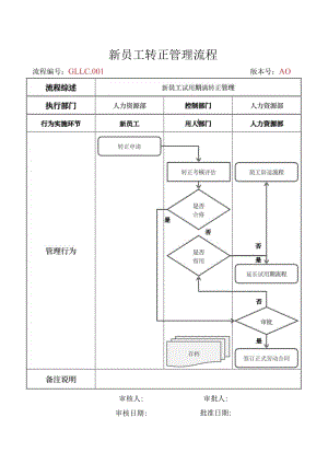 人力资源新员工试用期满转正管理流程.docx