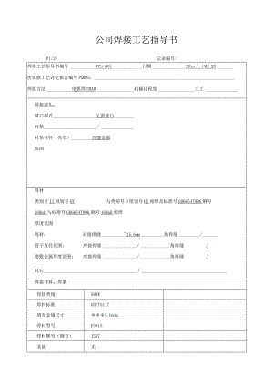 公司焊接工艺指导书.docx